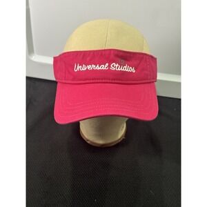 Universal Studios Visor Hat Cap Womens Pink Embroidered Logo‎